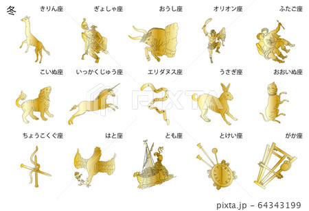 冬の星座線なし金名称 64343199