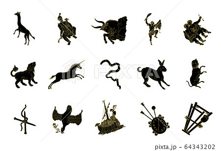 冬の星座線なし黒 64343202