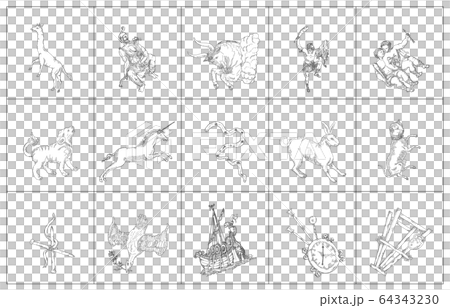 冬の星座影あり線なし白枠 64343230