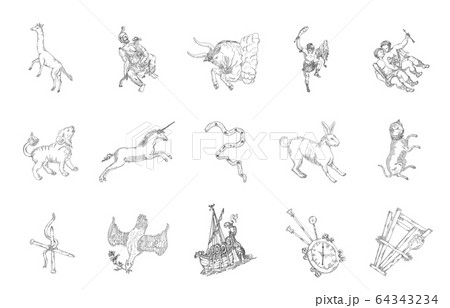 冬の星座影あり線なし白 64343234