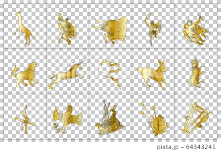 冬の星座影あり線なし金枠 冬の星座影あり線なし金枠 64343241
