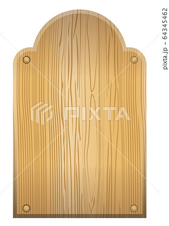 木目のある木の板のイラストボード オーク タイトルバック キャッチコピーバナー用背景素材のイラスト素材