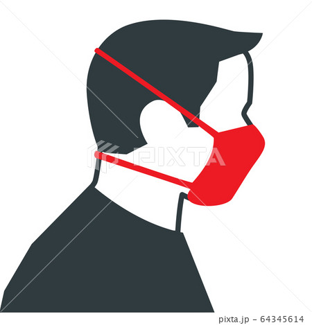 Male wearing medical face mask 64345614