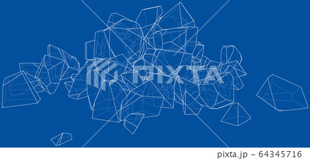 A bunch of stones. Vector illustration 64345716