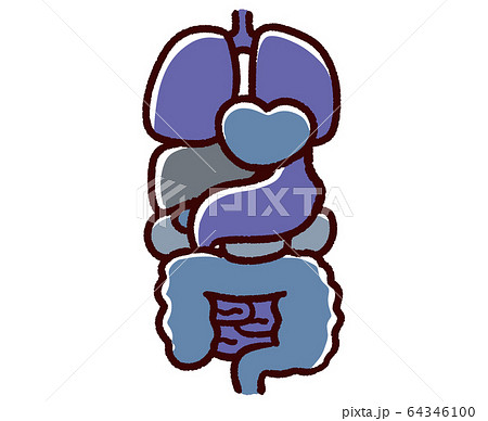 かわいい内臓 人体 不健康のイラスト素材 かわいい内臓 人体 不健康のイラスト素材