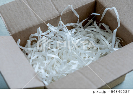 Closeup Waste paper in the box to prevent shock 64349587
