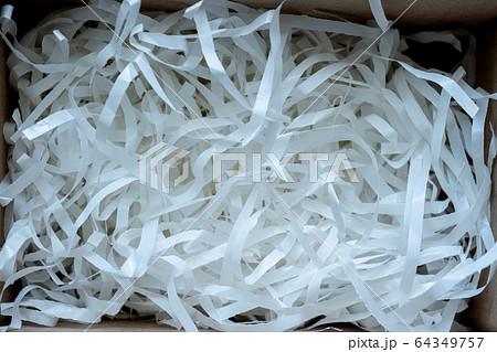 Closeup Waste paper in the box to prevent shock 64349757
