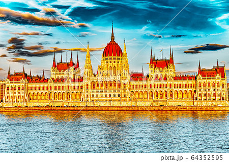 Hungarian Parliament at daytime. Budapest. One of Hungarian Parliament at daytime. Budapest. One of 64352595