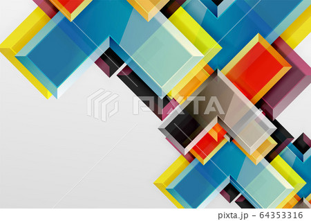 Metal arrow shape background. Abstract geometric background with 3d effect composition For Wallpaper, Banner, Background, Card, Book Illustration, landing page 64353316