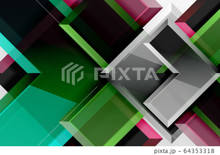 Metal arrow shape background. Abstract geometric background with 3d effect composition For Wallpaper, Banner, Background, Card, Book Illustration, landing page 64353318