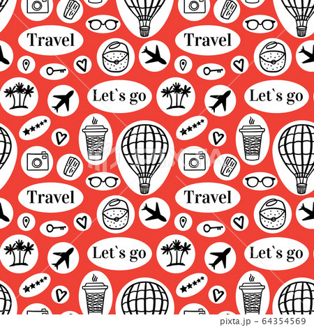 Travel seamless pattern with fashion style Travel seamless pattern with fashion style 64354569