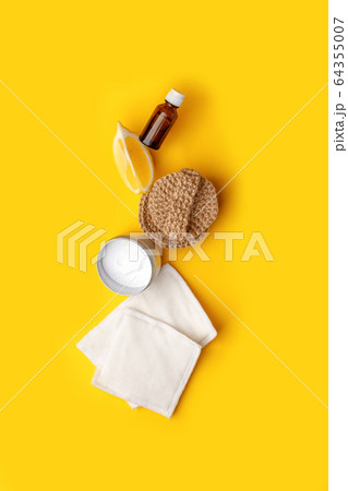 Creative concept of eco-friendly natural cleaning Creative concept of eco-friendly natural cleaning 64355007