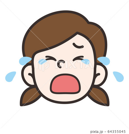 女の子 顔 大泣き 64355045