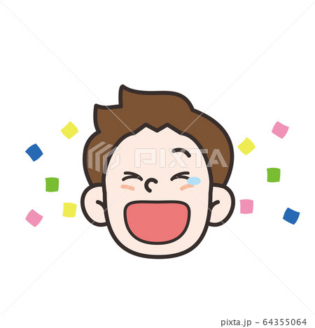 男の子 顔 大喜びのイラスト素材 男の子 顔 大喜びのイラスト素材
