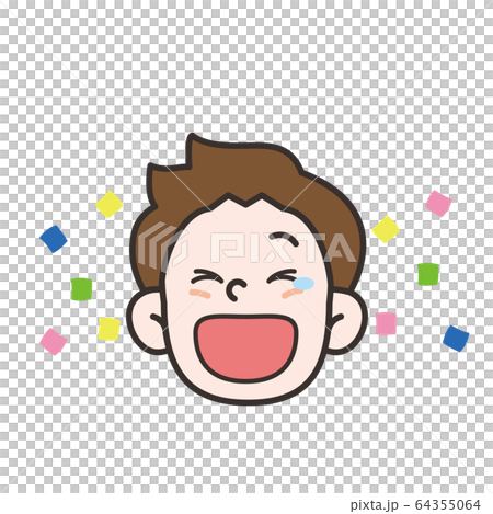 男の子 顔 大喜びのイラスト素材 男の子 顔 大喜びのイラスト素材