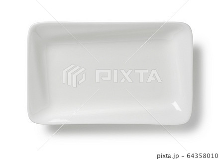 白い角皿 64358010