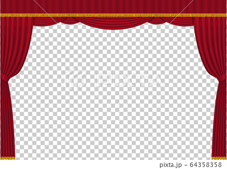 劇場 舞台の緞帳のイラスト素材
