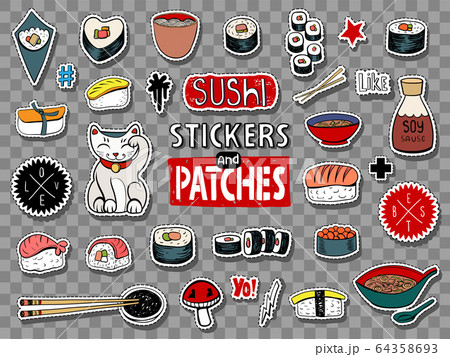 Sushi stickers collection Sushi stickers collection 64358693