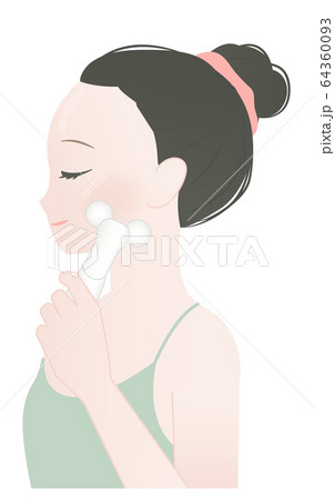 美顔ローラーを使う女性 美顔ローラーを使う女性 64360093