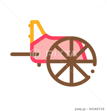 wooden greek wheel icon vector outline illustration 64360739