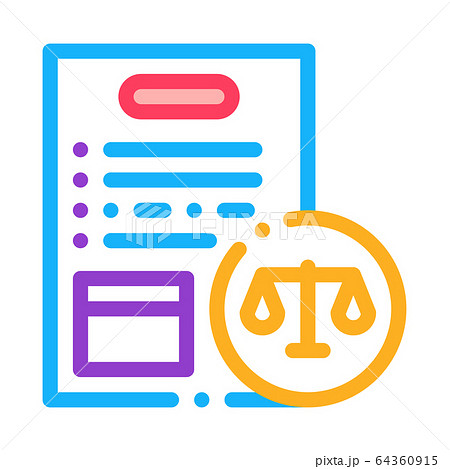 legal paper icon vector outline illustration 64360915