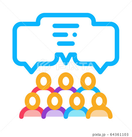 public opinion icon vector outline illustration 64361103
