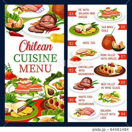 Chilean cuisine menu, South America food 64361484