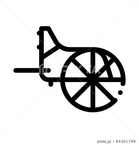 wooden greek wheel icon vector outline illustration 64361799