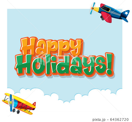 Font design template for word happy holidays with Font design template for word happy holidays with 64362720