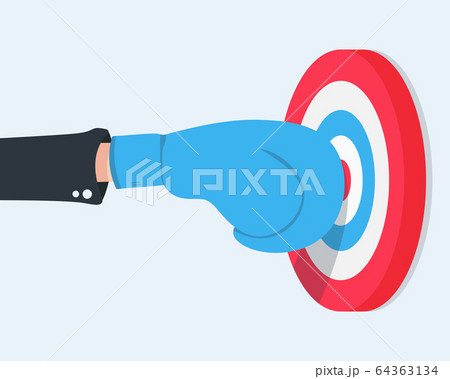 Flat hands wear boxing gloves and punch to the 64363134