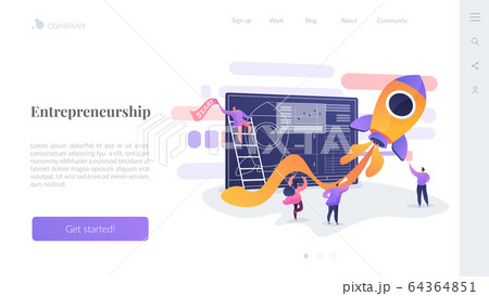 Start up landing page concept 64364851