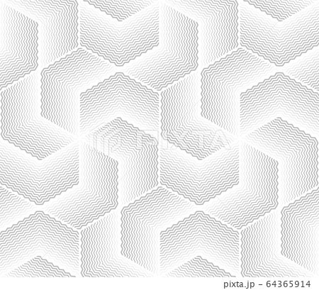 The geometric pattern with wavy lines. Seamless 64365914