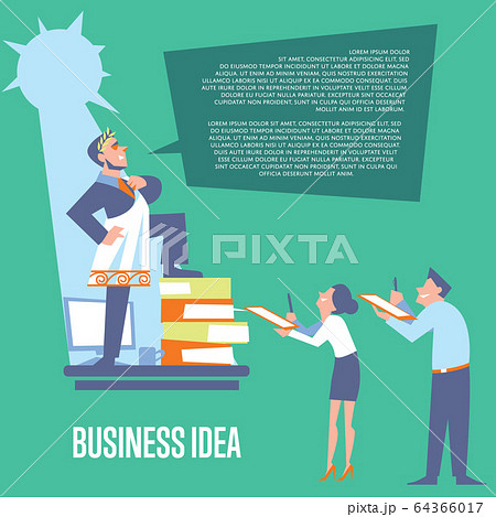 Businessman in roman toga and laurel 64366017