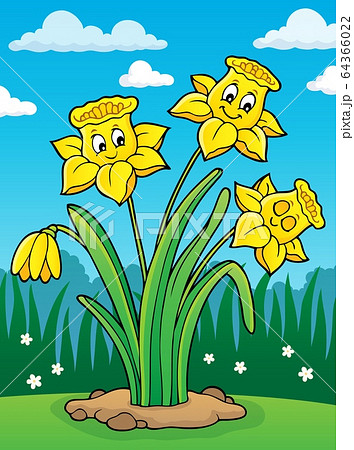 Narcissus flower theme image 2 Narcissus flower theme image 2 64366022