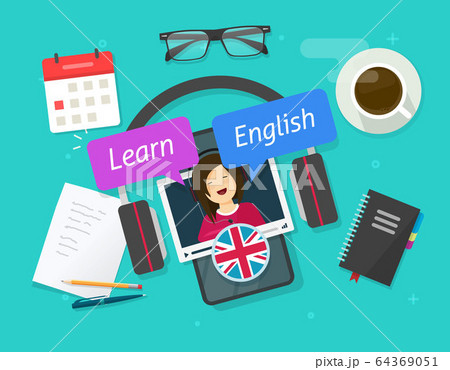 Education Concept Of Learn English Online On のイラスト素材