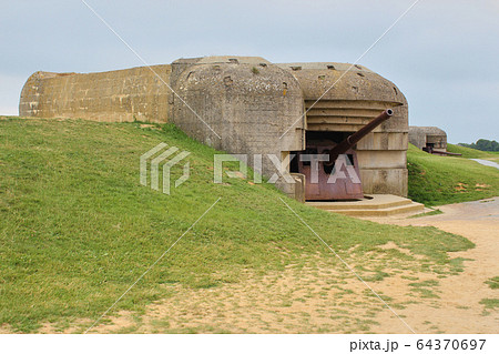 Remains of the german Battery which was captured on June 07 1944, Bunker and Artillery Guns 64370697