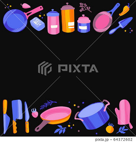 Kitchen tools. Kitchenware and cooking baking utensils. 64372602