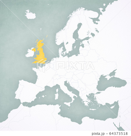 Map of Europe - United Kingdom Map of Europe - United Kingdom 64373518