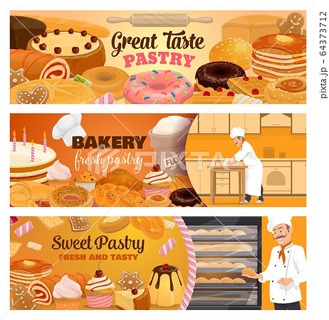 Bakery, desserts, pastry cakes and sweets Bakery, desserts, pastry cakes and sweets 64373712
