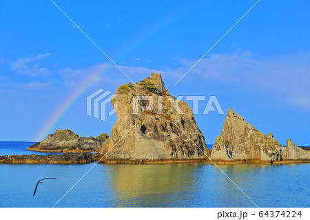 【岩手県】虹と浄土ヶ浜 64374224