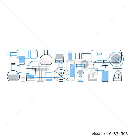 Alcohol drinks, bottles and glasses background Alcohol drinks, bottles and glasses background 64374508