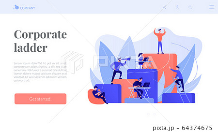 Corporate ladder concept landing page. 64374675