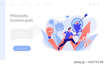 Business mission concept landing page. 64374748