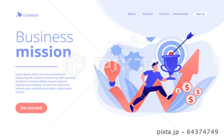 Business mission concept landing page. 64374749