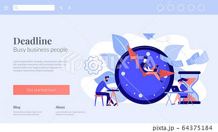 Deadline concept landing page. 64375184