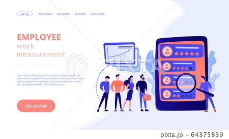 Performance rating concept landing page. 64375839