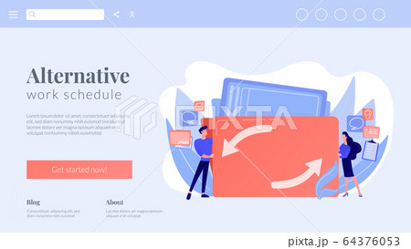 Job sharing concept landing page Job sharing concept landing page 64376053
