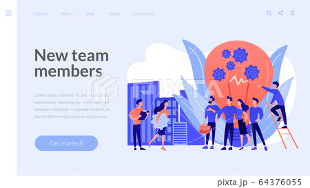 New team members concept landing page New team members concept landing page 64376055