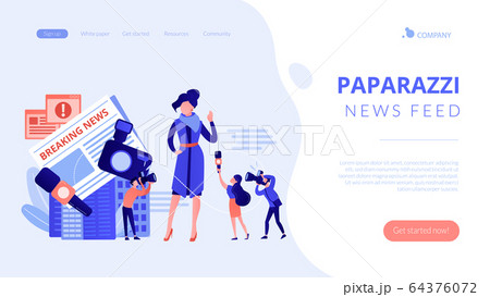 Yellow press concept landing page Yellow press concept landing page 64376072