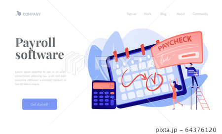 Paycheck concept landing page. 64376120